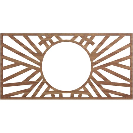Ekena Millwork Hoover Wood Fretwork Pierced Ceiling Medallion, Walnut, 16"W x 8"H x 5 7/8"ID x 1/4"T CMWP16X08X0250HOWA